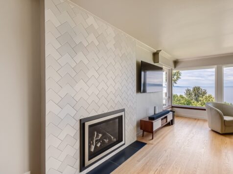 Seattle Coast House Fireplace Tile Pattern