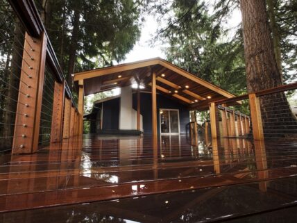 Redwood Outdoor Deck Ceiling