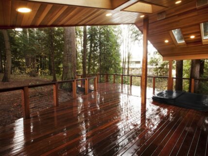 Redwood Outdoor Deck Ceiling