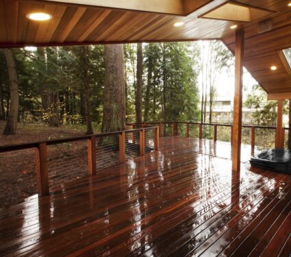 Redwood Outdoor Deck Ceiling