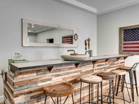 Western style basement bar