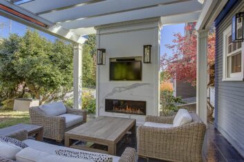 outdoor patio fireplace