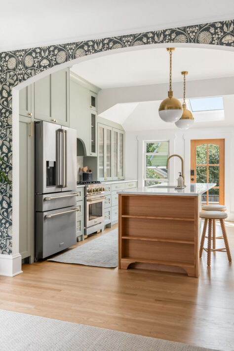 Full kitchen with island