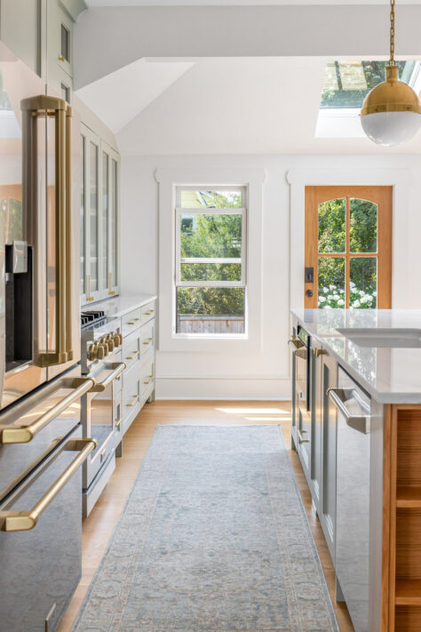 kitchen shot between sink and stove