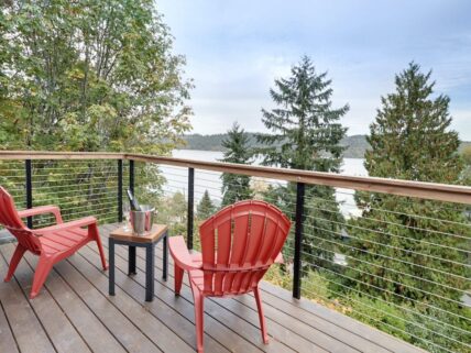 deck with view of Puget Sound