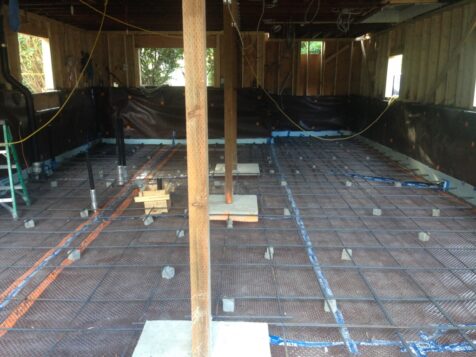 Basement ready to pour concrete floor