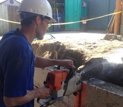 Foundation wall cutting